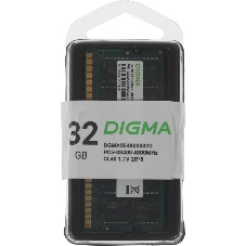 Оперативная память DDR5 32GB 4800MHz Digma DGMAS54800032D RTL PC5-38400 CL40 SO-DIMM 288-pin 1.1В dual rank Ret