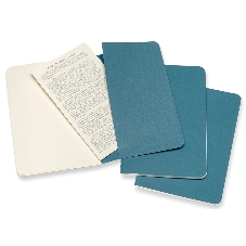Блокнот Moleskine CAHIER JOURNAL CH013B44 Pocket 90x140 мм, обложка картон, 64 страниц, нелинованный, голубой (3 шт)