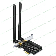 Адаптер Tp-Link ARCHER TX50E 11AX 3000Mbps dual-band PCI-E adapter, 2402Mbps at 5G and 574Mbps at 2.4G, support Bluetooth 5.0, WPA2 encryption, two external Antennas.