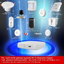 Шлюз Bluetooth MOES Multi-mode Gateway MHUB-W, WLAN & Wi-Fi 2.4GHz, Wi-Fi 2.4GHz & ZigBee & BLE & Mesh, USB, белый