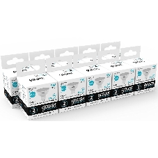 Лампа светодиодная Gauss Elementary MR16 9Вт цок.: GU5.3 спот 220B 4100K св. свеч. белый нейт. MR16 (упак.: 10 шт)