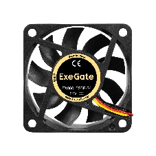 Вентилятор для корпуса ExeGate EX06015S3P-24 черный, 60 мм, 4800 об/мин, 34.1 дБ, 3 pin