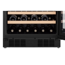 Встраиваемы е винный шкаф Gorenje WCU68F6BG4WF, объем 138 л, вместительность 46 бутылок, 4 полки, цифровой дисплей, Wi-Fi, LED освещение, защита от УФ-излучения, энергоэффективность А+, черный