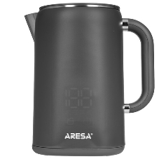Электрочайник Aresa AR-3481 серый, 1.6 л, 1700 Вт, скрытый нагревательный элемент, поддержание температуры