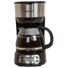 Кофеварка капельная Pioneer CM053D серебристый/черный, исп. кофе - молотый, 0.75 л, 600 Вт