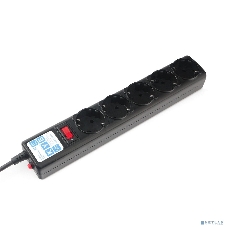 Сетевой фильтр Power Cube SPG5-В1 PC 0,5 м, 5 р, черный 10А, UPS(C14), SPG5-В1