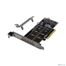 Переходник ORIENT C303E2 PCI-Ex8->2 x M.2 M-key NVMe SSD, тип 2230/2242/2260/2280/22110, 2 планки крепления в комплекте (31325)