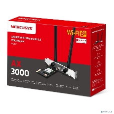Сетевой адаптер Wi-Fi + Bluetooth Mercusys MA80XE AX3000 PCI Express (ант.внеш.несъем.) 2ант.