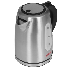Электрочайник Aresa AR-3483 серебристый, 1.7 л, 2200 Вт, скрытый нагревательный элемент