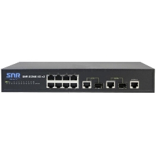 Коммутатор SNR Управляемый коммутатор уровня 2+, 8 портов 1/2.5/5/10GBASE-T, 4 порта 1/10G SFP+ встроенный БП ~220V AC