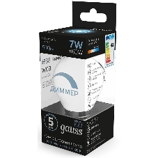 Лампа светодиодная Gauss Led Globe-dim E27 7Вт 4100К диммируемая