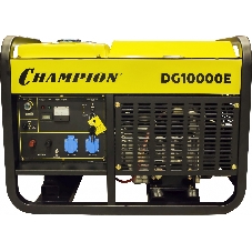 Дизельный генератор CHAMPION DG10000E 10/11кВт 17лс 25л 170кг эл.старт счетчик