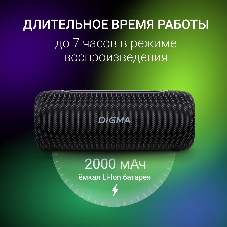 Колонка портативная Digma D-PS1524 черный 20W 2.0 BT 10м 2000mAh