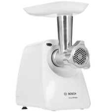 Мясорубка электрическая Bosch MFW2515W белый, 1500 Вт, 1.7 кг/мин, защита от перегрузки, насадки - 4