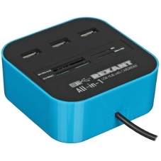 Кард-ридер Rexant 18-4118/черный/MS/MS PRODUO/M2/MMC/SD/microSD/microSDHC/microSDXC/USB Type-C/пластик