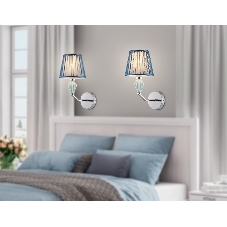 Настенный светильник Ambrella light LH75065 CH/DB хром/темно синий E14 max 40W 230*150*300