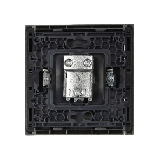 Розетка TV проходная IEK FORTE&PIANO FP529 сталь
