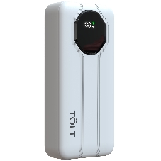 Портативный аккумулятор TOLT Lit KP226 White, 20000mAh, 22,5W, fast charging and PD, white, CCC/ Powerbank TOLT Lit KP226 White, 20000mAh, 22,5W, fast charging and PD, white, CCC