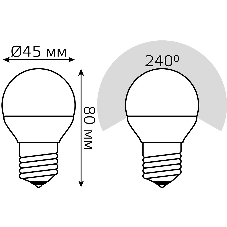 Лампа светодиодная Gauss Led Globe-dim E27 7Вт 4100К диммируемая
