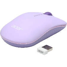 Мышь беспроводная Acer OMR205 фиолетовый, 1200 dpi, радиоканал, USB, кнопки - 3