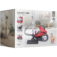 Пылесос Galaxy Line GL 6224 красный/черный, 300/2400 Вт, уборка сухая, пылесборник контейнер 2 л