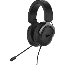 Гарнитура ASUS TUF Gaming H3 чёрный/серый, проводная, mini jack 3.5 мм, регулятор громкости, отключаемый микрофон