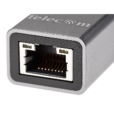 Переходник Telecom USB 3.0 - RJ-45 1000Mbps +3 USB3.0, Aluminum Shell, 0.2м TA311U