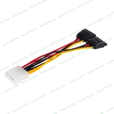 Кабель GoPower MOLEX (F)-2SATA (M) 0.2M 00-00027494