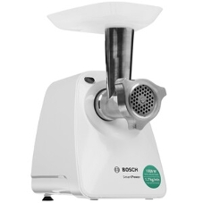 Мясорубка электрическая Bosch MFW2520W белый, 1500 Вт, 1.7 кг/мин, насадки - 4
