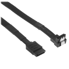 Кабель интерфейсный SATA Cablexpert CC-SATAM-DATA90-BLBR-100CM, Sata3 7pin/7pin, мет.защелка, угловой разъем, 100 см, черный, оплетка, пакет