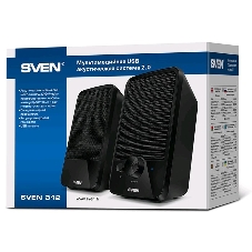 Акустическая система SVEN 312, черный 2.0, 100 – 20 000 Гц, 4Вт