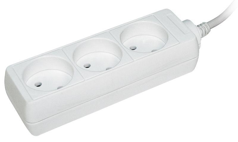 Удлинитель IEK WYP10-06-03-05-N У3 3 места 2Р/5метров 2х0.75 мм2 10А/250 IEK