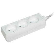 Удлинитель IEK WYP10-06-03-05-N У3 3 места 2Р/5метров 2х0.75 мм2 10А/250 IEK