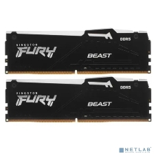 Оперативная память Kingston Fury Beast, DDR5, 32Gb (2x16Gb), 5600MHz, CL40, DIMM, с радиаторами, RGB, черный