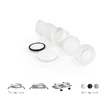 Насадка для корпуса светильника N7165 FR белый матовый D70*H28mm Out15mm MR16