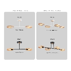 Светильник Ambrella light TR8243/2 WH/LWD белый/светлое дерево E27/2 max 40W 590*165*220