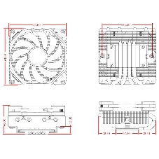 Кулер для процессора ID-COOLING IS-40-XT черный 92мм алюминий/медь 2800rpm 35.2db 4-pin 95W 47мм