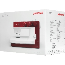Швейная машина Janome 1522RD белый/красный, электромеханическая, вертикальный качающийся, 25 операций, петля автомат