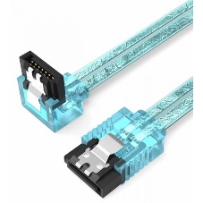 Кабель Vention SATA 3 M/SATA 3 M угол 90 с защелками, голубой - 0.5 м Кабель Vention SATA 3 M/SATA 3 M угол 90 с защелками, голубой - 0.5 м