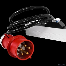 Вертикальный блок розеток REM Rem-3x32, 3 фазы 32A, 6 авт, инд, 24 S, 1820 мм, IEC 309, шнур 3 м R-3x32-24S-A-I-1820-3-3P(N)
