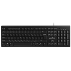 Клавиатура PERFEO PF-6106-USB черный(Perfeo клавиатура стандартная, PS/2, черная (PF-6106-ST) Размеры: 442x132x25 мм)