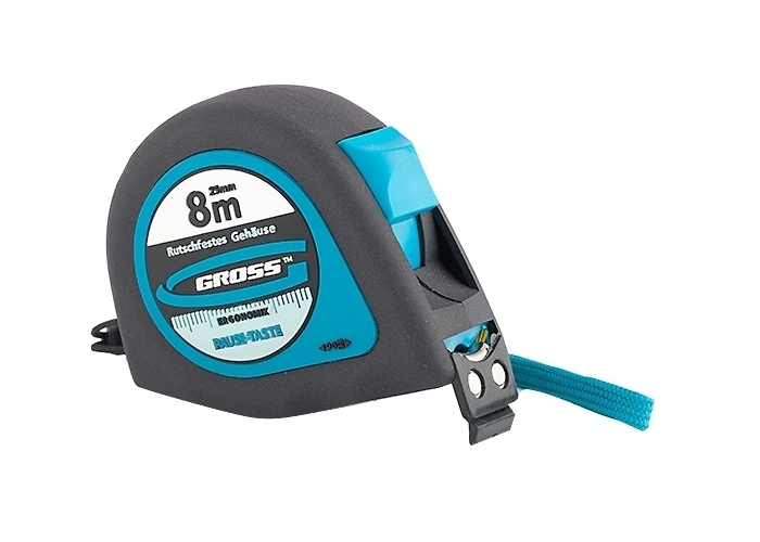Рулетка Gross 31104 ''ergonomisch'' 8 м x 25 мм магнитный обрезиненный зацеп