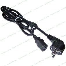 Шнур питания Lanmaster C13-Schuko, 3х0.75, 220В, 10А, черный, 1.5 метра