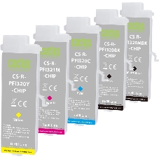 Картридж перезаправляемый струйный Cactus CS-R-PFI321SET-CHIP набор 5шт.упак. для Canon imagePROGRAF TM-250/255/350/355 с чипом