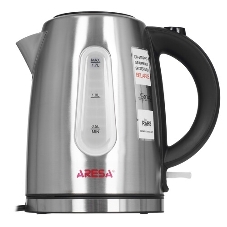Электрочайник Aresa AR-3483 серебристый, 1.7 л, 2200 Вт, скрытый нагревательный элемент