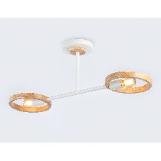 Светильник Ambrella light TR8243/2 WH/LWD белый/светлое дерево E27/2 max 40W 590*165*220