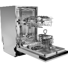 Встраиваемая посудомоечная машина Monsher MD 4511, High-Tech, 45 см, 9 комплектов, 2 корзины, 8 программ, инверторный мотор, отсрочка старта, автоматическое открывание двери, сенсорное управление, половинная загрузка, энергоэффективность А