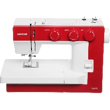 Швейная машина Janome 1522RD белый/красный, электромеханическая, вертикальный качающийся, 25 операций, петля автомат