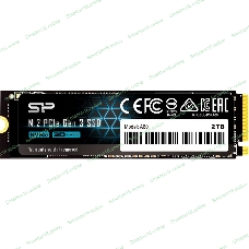Накопитель SSD Silicon Power P34A60, 2Tb, PCIe 3.0 x4, M.2 2280, NVMe, R/W 2200/1600