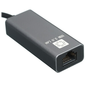 Кабель-адаптер 5bites UA2-45-15BK USB2.0, RJ45 100MB, AL, серый